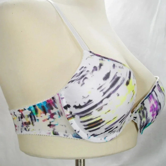 34C On Gossamer Mesh Bump It Up Push Up UW Bra Floral‎ NWT - Picture 4 of 5